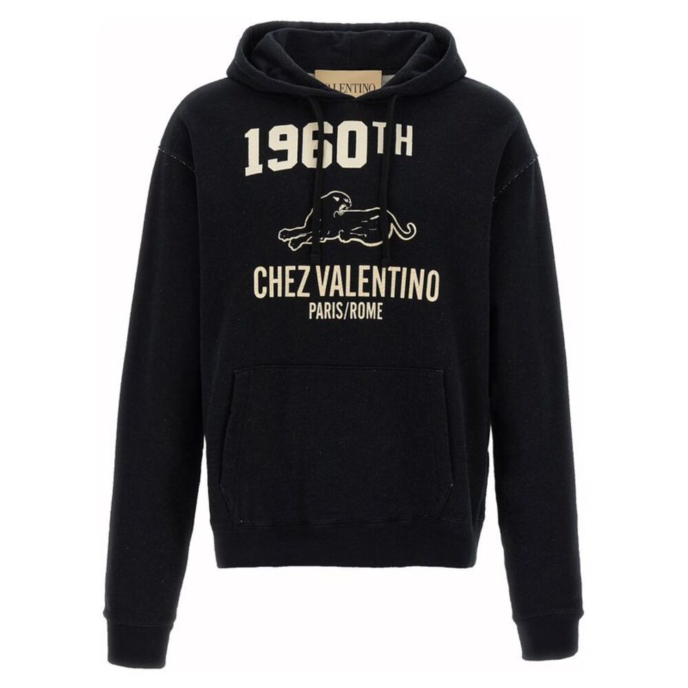 Valentino Garavani Black Cotton Men's Sweatshirt